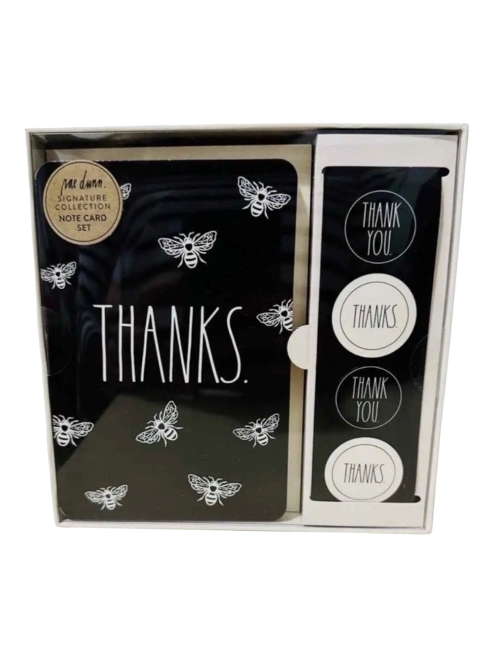 🆕 Rae Dunn THANKS Bee Notecard Set